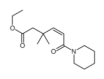 ethyl 3,3-dimethyl-6-oxo-6-piperidin-1-ylhex-4-enoate结构式