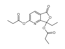 4-aza-3-ethyl-3,5-dipropionyloxy-1(3H)-isobenzofuranone Structure