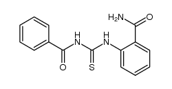 N-[[[2-(Aminocarbonyl)phenyl]amino]thioxomethyl)benzamide Structure