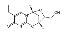 2,3'-anhydro-2'-deoxy-5-ethyl-1-(β-D-threo-pentofuranosyl)uracil Structure