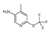 4-Methyl-6-[(trifluoromethyl)sulfanyl]-3-pyridinamine结构式