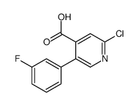 2-chloro-5-(3-fluorophenyl)pyridine-4-carboxylic acid结构式