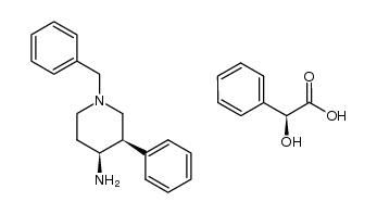 (3R,4S)-(+)-4-amino-1-benzyl-3-phenylpiperidinium (S)-mandelate Structure