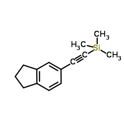 (2,3-Dihydro-1H-inden-5-ylethynyl)(trimethyl)silane结构式