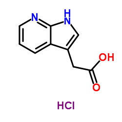 1H-Pyrrolo[2,3-b]pyridin-3-ylacetic acid hydrochloride (1:1)结构式