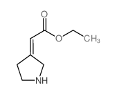 Ethyl 2-(3-pyrrolidinylidene)acetate结构式