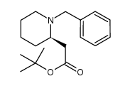 tert-butyl (R)-2-[N(1)-benzylpiperidin-2-yl]acetate结构式