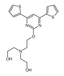 2-[2-(4,6-dithiophen-2-ylpyrimidin-2-yl)oxyethyl-(2-hydroxyethyl)amino]ethanol结构式