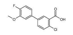 2-chloro-5-(4-fluoro-3-methoxyphenyl)benzoic acid结构式