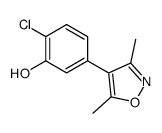 2-chloro-5-(3,5-dimethyl-1,2-oxazol-4-yl)phenol结构式
