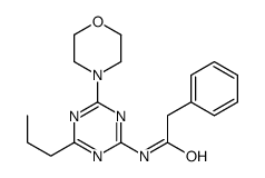 N-(4-morpholin-4-yl-6-propyl-1,3,5-triazin-2-yl)-2-phenylacetamide Structure