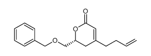 (R)-6-Benzyloxymethyl-4-but-3-enyl-5,6-dihydro-pyran-2-one Structure