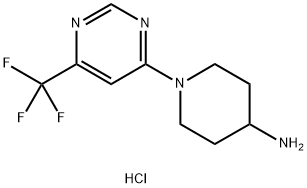 1-[6-(Trifluoromethyl)pyrimidin-4-yl]piperidin-4-amine dihydrochloride结构式