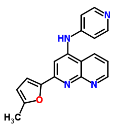 2-(5-Methyl-2-furyl)-N-(4-pyridinyl)-1,8-naphthyridin-4-amine Structure