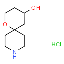 1-恶-9-氮杂螺[5.5]十一烷-4-醇盐酸盐结构式