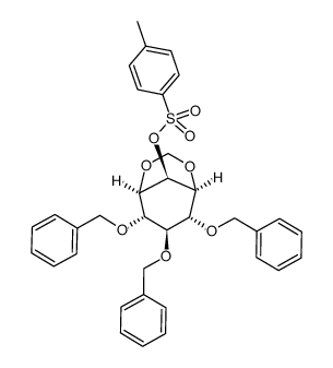4,5,6-tri-O-benzyl-1,3-O-methylidene-2-O-tosylmyoinositol结构式