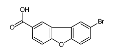 8-bromodibenzofuran-2-carboxylic acid结构式