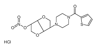 [(3S,3aR,6S,6aS)-3-[4-(thiophene-2-carbonyl)piperazin-1-yl]-2,3,3a,5,6,6a-hexahydrofuro[3,2-b]furan-6-yl] nitrate,hydrochloride Structure