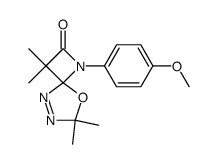 1,7,8-triaza-1-[4-methoxyphenyl]-3,3,6,6-tetramethyl-5-oxa-2-oxospiro[3,4]oct-7-ene结构式