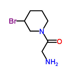2-Amino-1-(3-bromo-1-piperidinyl)ethanone Structure