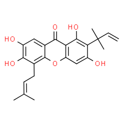 2-(1,1-Dimethyl-2-propenyl)-5-(3-methyl-2-butenyl)-1,3,6,7-tetrahydroxy-9H-xanthen-9-one picture