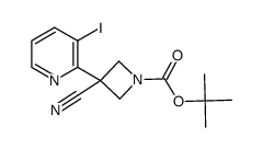 tert-butyl 3-cyano-3-(3-iodopyridin-2-yl)azetidine-1-carboxylate结构式