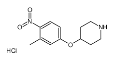 4-(3-METHYL-4-NITROPHENOXY)PIPERIDINE HYDROCHLORIDE Structure
