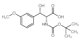 Boc-D-threo-3-(3-methoxyphenyl)serine structure