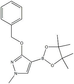 3-(benzyloxy)-1-methyl-4-(4,4,5,5-tetramethyl-1,3,2-dioxaborolan-2-yl)-1H-pyrazole结构式