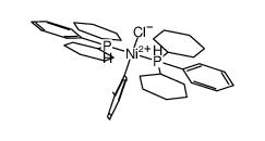 双[二环己基(苯基)膦](邻甲苯基)氯化镍(II)结构式