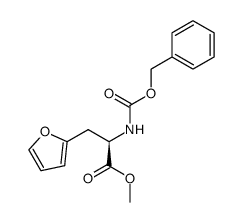 methyl (R)-2-<(benzyloxy)carbonylamino>-3-(furan-2-yl)propanoate结构式