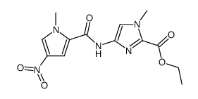 1-methyl-4-[(1-methyl-4-nitro-1H-pyrrole-2-carbonyl)-amino]-1H-imidazole-2-carboxylic acid ethyl ester结构式