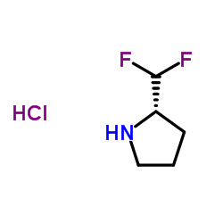 (2S)-2-(Difluoromethyl)pyrrolidine hydrochloride(1:1) structure