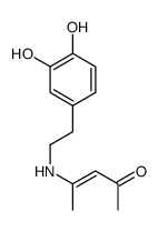 4-[2-(3,4-dihydroxyphenyl)ethylamino]pent-3-en-2-one结构式