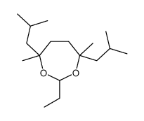 2-ethyl-4,7-dimethyl-4,7-bis(2-methylpropyl)-1,3-dioxepane结构式