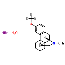 (9α,13α,14α)-17-Methyl-3-[(2H3)methyloxy]morphinan hydrobromide hydrate Structure