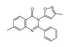 7-methyl-3-(3-methyl-1,2-oxazol-5-yl)-2-phenylquinazolin-4-one Structure