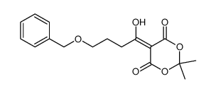 5-(4'-Benzyloxy-1'-hydroxybutylidene)-2,2-dimethyl-1,3-dioxan-4,6-dione Structure