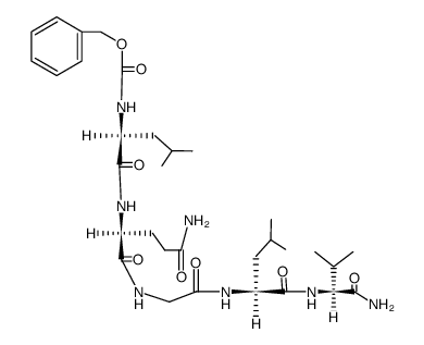 Z-Leu-(Glu(NH2)-Gly-Leu-Val-NH2结构式