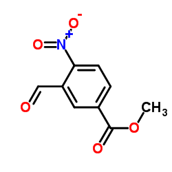 3-甲酰基-4-硝基苯甲酸甲酯结构式