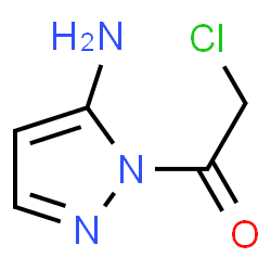 1H-Pyrazol-5-amine, 1-(chloroacetyl)- (9CI)结构式