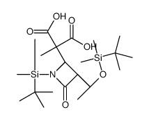 2-[(2S,3S)-1-[tert-butyl(dimethyl)silyl]-3-[(1R)-1-[tert-butyl(dimethyl)silyl]oxyethyl]-4-oxoazetidin-2-yl]-2-methylpropanedioic acid Structure