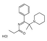 N-(2-methyl-1-phenyl-2-piperidin-1-ylpropylidene)propanamide,hydrochloride Structure