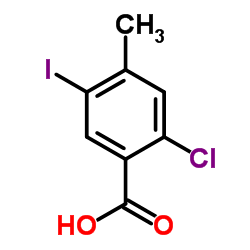 2-Chloro-5-iodo-4-methylbenzoic acid结构式