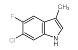 6-CHLORO-5-FLUORO-3-METHYLINDOLE structure