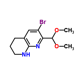 6-bromo-7-(dimethoxymethyl)-1,2,3,4-tetrahydro-1,8-naphthyridine picture