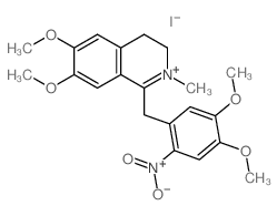 1-[(4,5-dimethoxy-2-nitro-phenyl)methyl]-6,7-dimethoxy-2-methyl-3,4-dihydroisoquinoline结构式