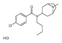 N-butyl-4-chloro-N-(8-methyl-8-azabicyclo[3.2.1]octan-3-yl)benzamide,hydrochloride Structure
