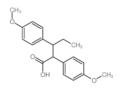 Benzenepropanoic acid, b-ethyl-4-methoxy-a-(4-methoxyphenyl)- Structure