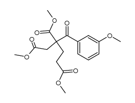 β-Carboxy-β-[3-methoxy-benzoyl]-adipinsaeure-trimethylester结构式